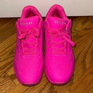 Skechers Uno Nights Neon Pink NEW